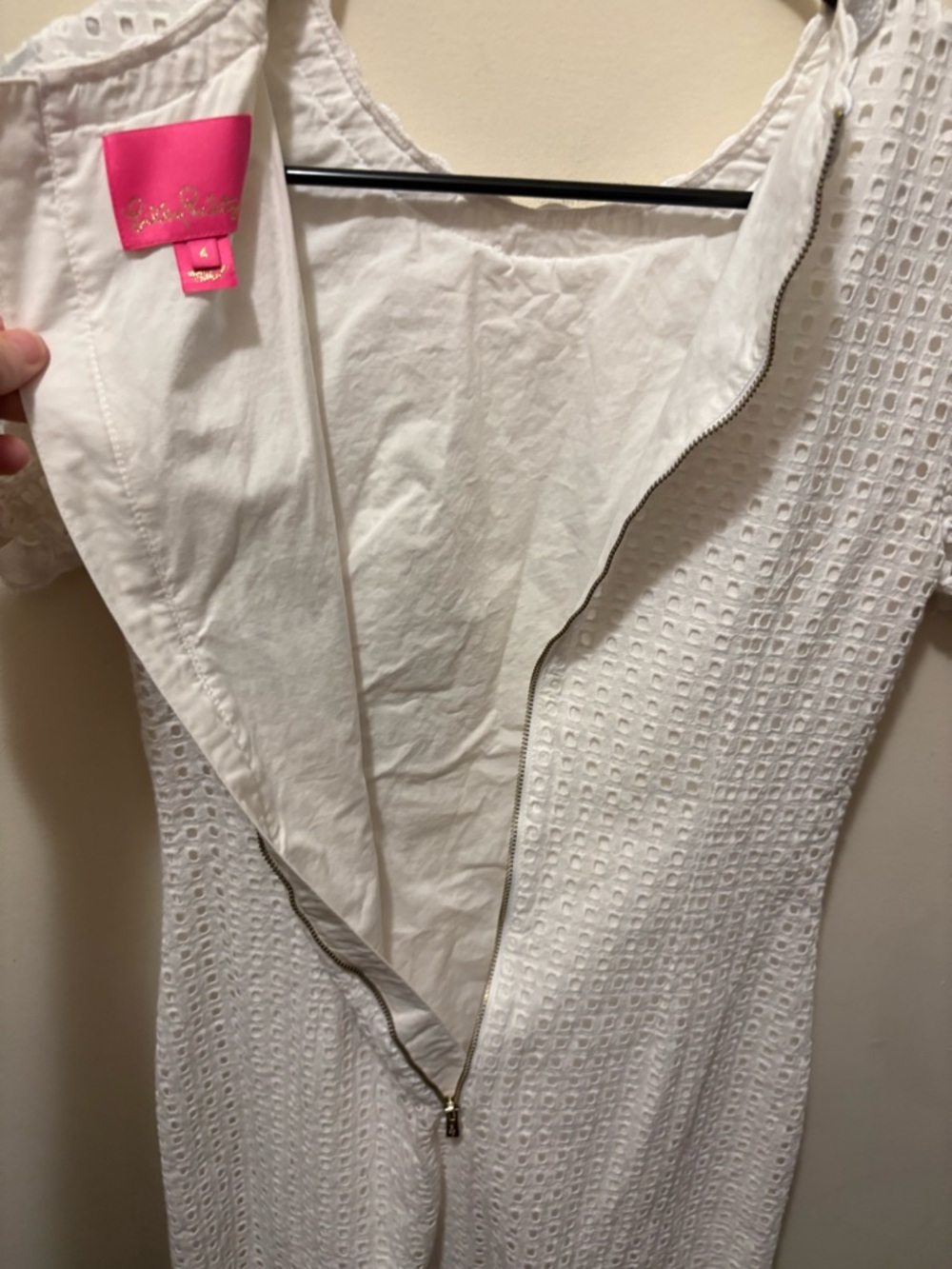 Lilly Pulitzer Jennifer eyelet shift dress white size 4 - Picture 12 of 13